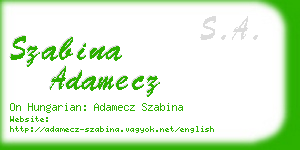 szabina adamecz business card